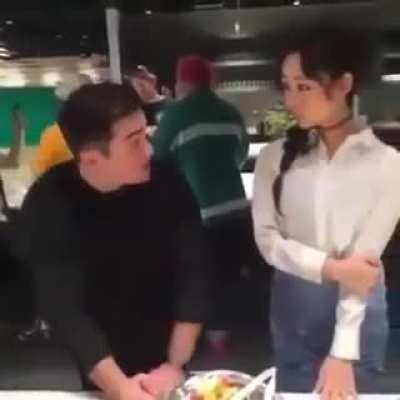 Chris teaching Connor how to flirt.