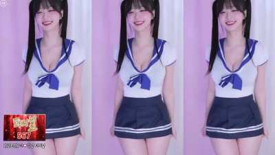 blue school uniform