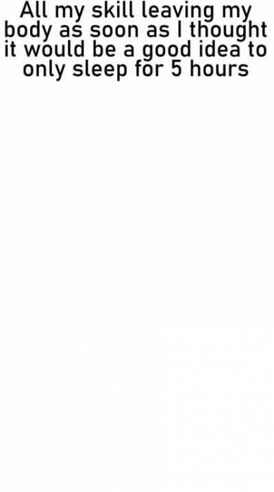 Sleepy me really loves to drop 5 combos per match and make the worst decisions possible