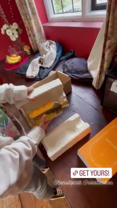 Adorable how hyped she is for her gin!