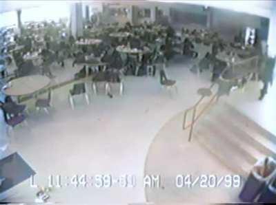 Columbine High School cafeteria CCTV footage