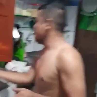 Dumbass Putting Water On Burning Oil