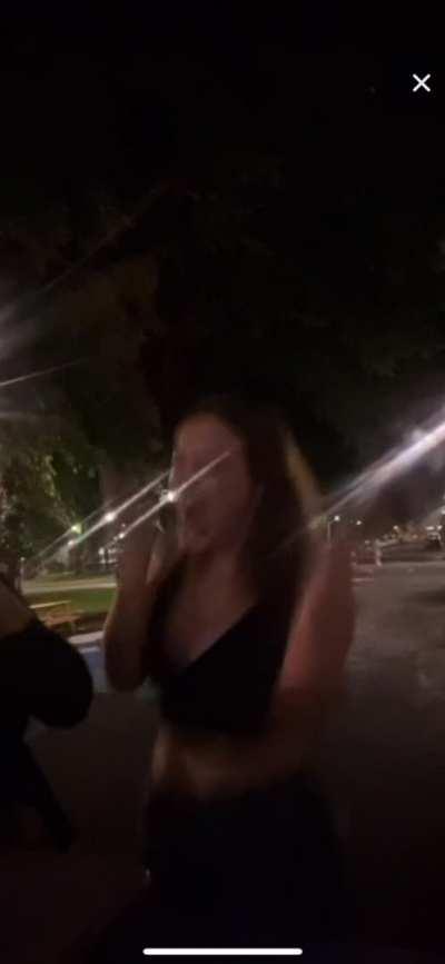 Red head flashing TikTok live for 150 views