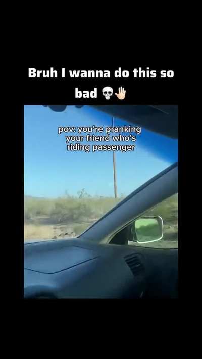 Just hope he doesn't panic and grab the wheel