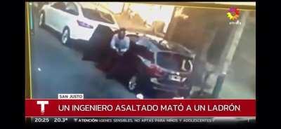 El video del ingeniero que le pega un tiro al ladrón, esto ya es cualquiera, sálvese quien pueda
