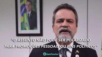 O secretário Executivo do MS posta um video nas redes sociais oficiais do Ministério onde diz que o assunto das vacinas não pode ser polarizado, entretanto ele não consegue manter o discurso por mais de sete minutos e resolve atacar o Doria e exaltar Bols