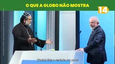 Um outro ângulo da treta do Lula com o padre. Agora dá pra ver o motivo da Globo ter agido bem rápido para cortar.