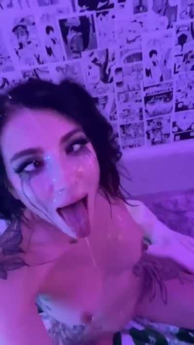 GOONED SLUT with Cum on her face