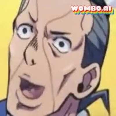 Okuyasu when he finnaly hiits an enemy using ZA HANDO