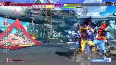 Jamie safe jump, but I squeeze as much combos as I could while still manage to kill.