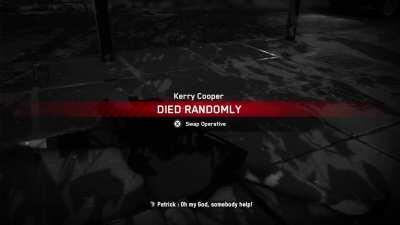 Got my first spy character in the game and saw she had the random death thing. Thought it wasn't gonna be too bad but this happened as soon as I switched to her...