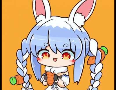 Pekora om nom noms a carrot [by @iglooDUDA]