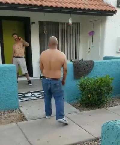 Protecting his area.