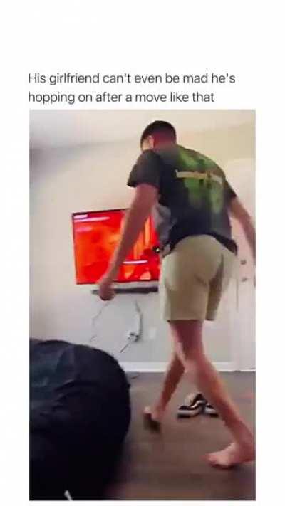 Cool guy enters the room