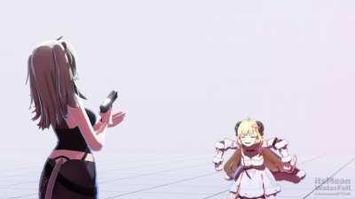 Lion playing with Sheep