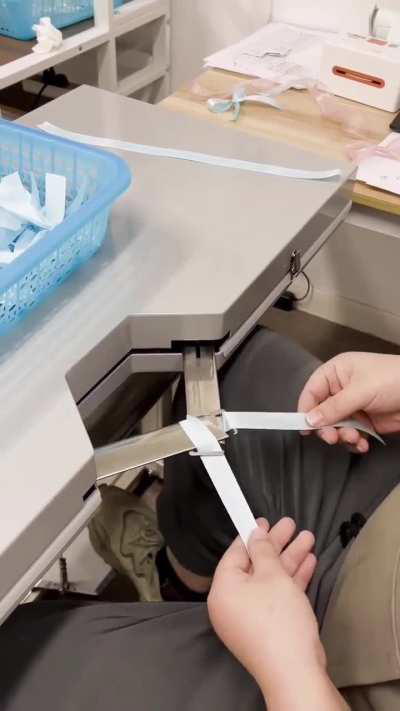 Tying a bow on special equipment