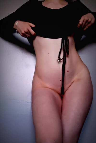 Undressing after a hot and long day