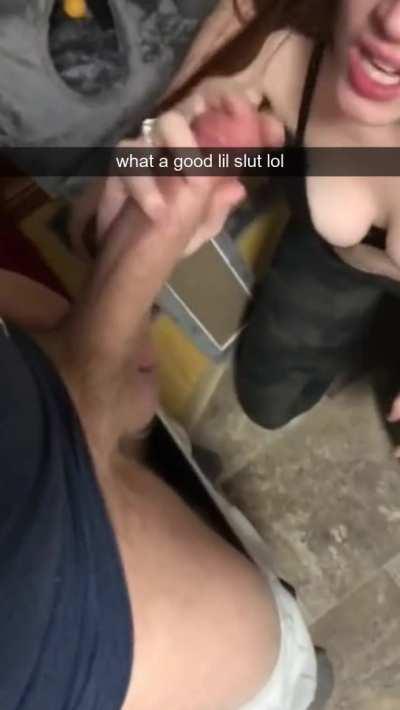 Drunk girl enjoying a soft cock