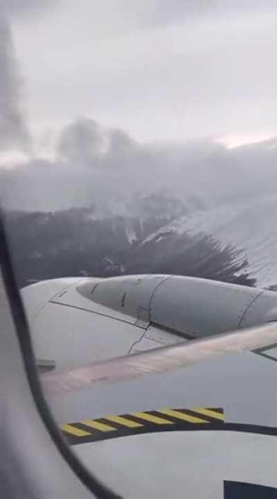 Flying over the mountains (sound on)