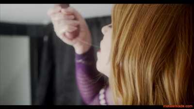 I edged him on my milking table until he couldn't hold back and shot his load down my throat [14:20]