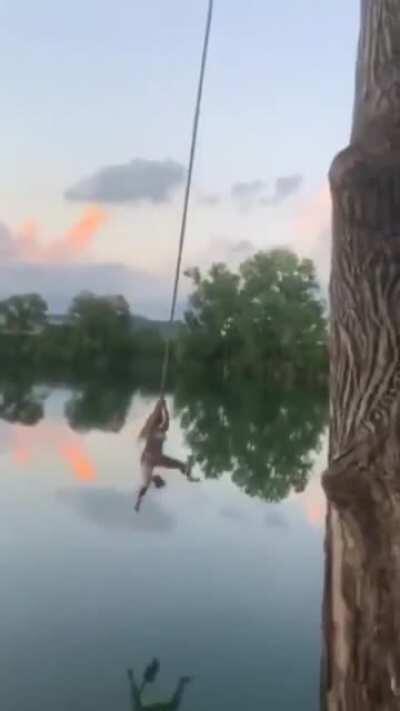 WCGW rope swinging at the lake