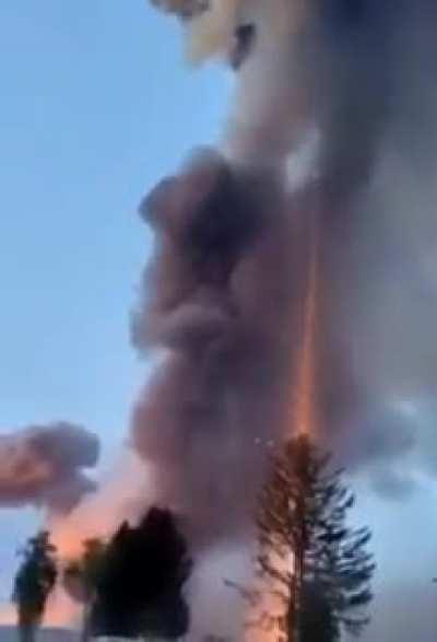 Another angle of the giant explosion in Khmelnitsky today.