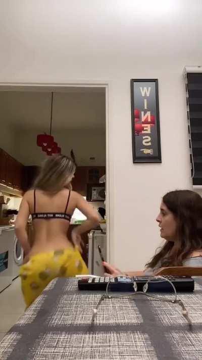 Shooting sexy tiktoks in front of mom