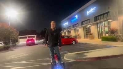 Segway + Fire = burnt bushes! 