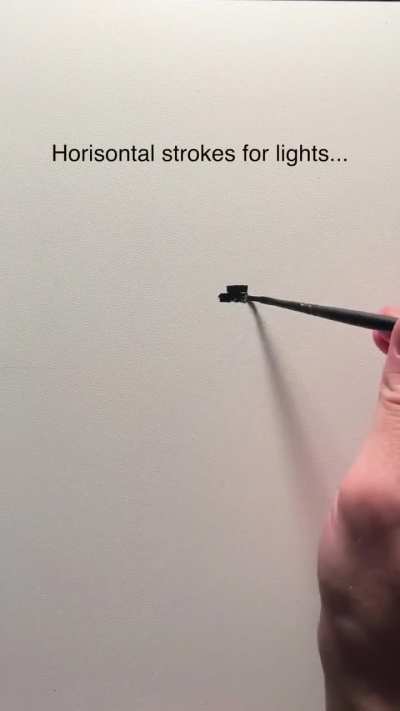 Artist paints using only black colour and reflections