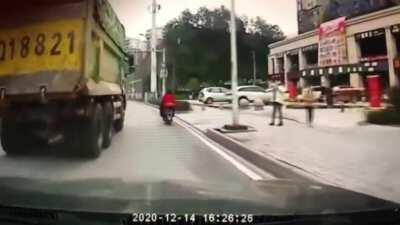 He was just riding his bike peacefully