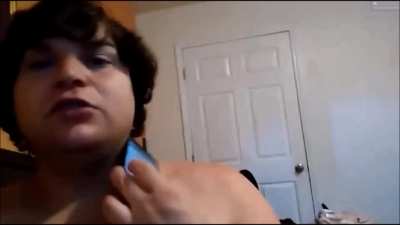 Strong dominant well-built shemale.