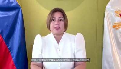 Sara Duterte: Jeepney strike is communism!! Also Sara DU30 during Communist China's 73rd anniversary: 🤡🇨🇳