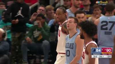 [Highlight] DeRozan with the nice move, hits the middy and-1