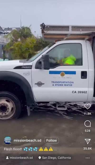 From today after the flooding in San Diego