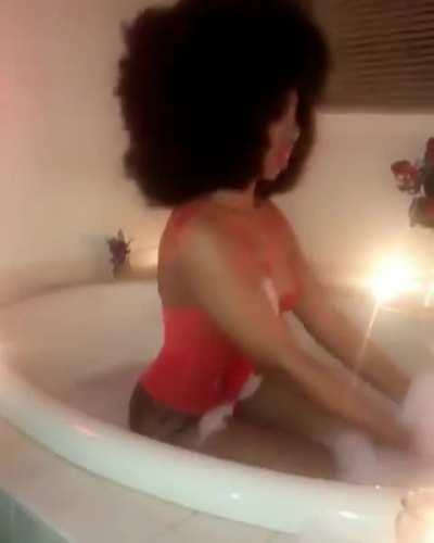 Bubble bath in lingerie ❤️