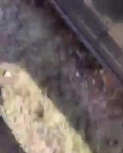 Bro prolly did a somersault off them crates😭