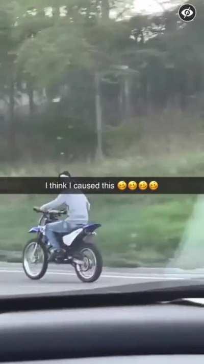 What happens when you don't pay attention to the road.