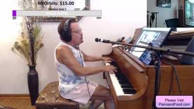 @pianoimproman hace el cover de Con Un Porrito En La Mano. mi vida está satisfecha