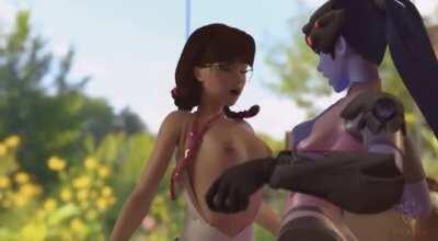 D.va Chocked By A Cock