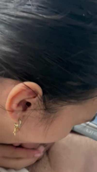 Public blowjob in the train