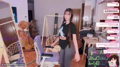 black shirt + leggings 1