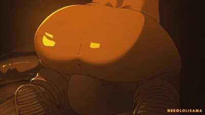 Riding Her Favourite Toy