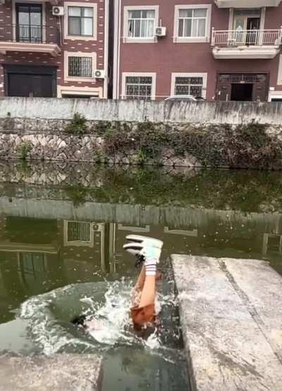 To jump across to the other side 