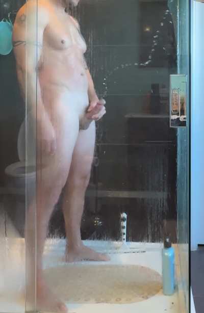 Cleaning the shower glass
