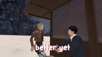Reiner sends Bertholdt back to their hometown