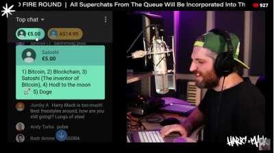 Just got freestyle rapper Harry Mack to rap about BTC/Satoshi