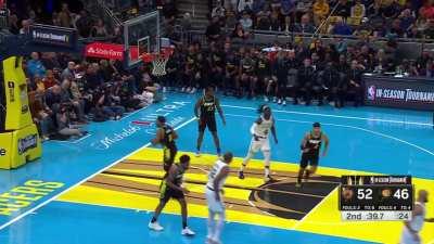 [Highlight] Tatum puts the moves on Haliburton to get to the rim, and then follows it up with a logo 3 over Haliburton!