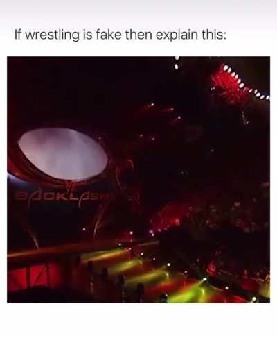 If wrestling is fake explain this