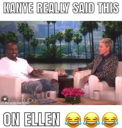 Rare Kanye West interview on Ellen, how has this never been posted? Interesting to see Vince Gilligan take inspiration from this. Wow, Bravo Vince!