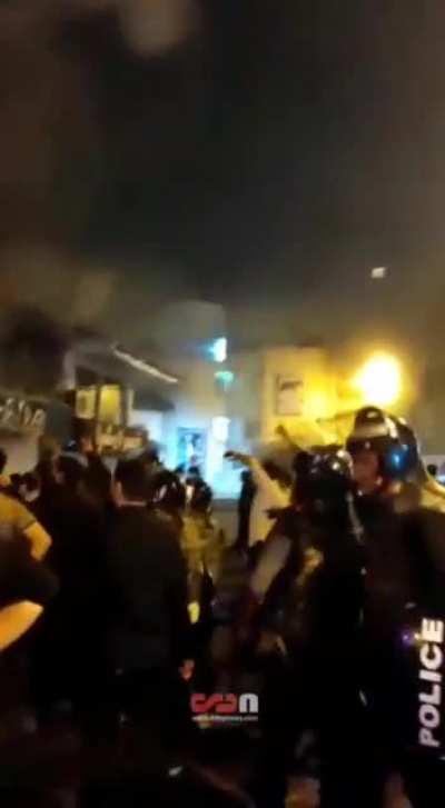 Breaking video. Burning of the Green Mosque in Rasht Square in Maidan Iran.
